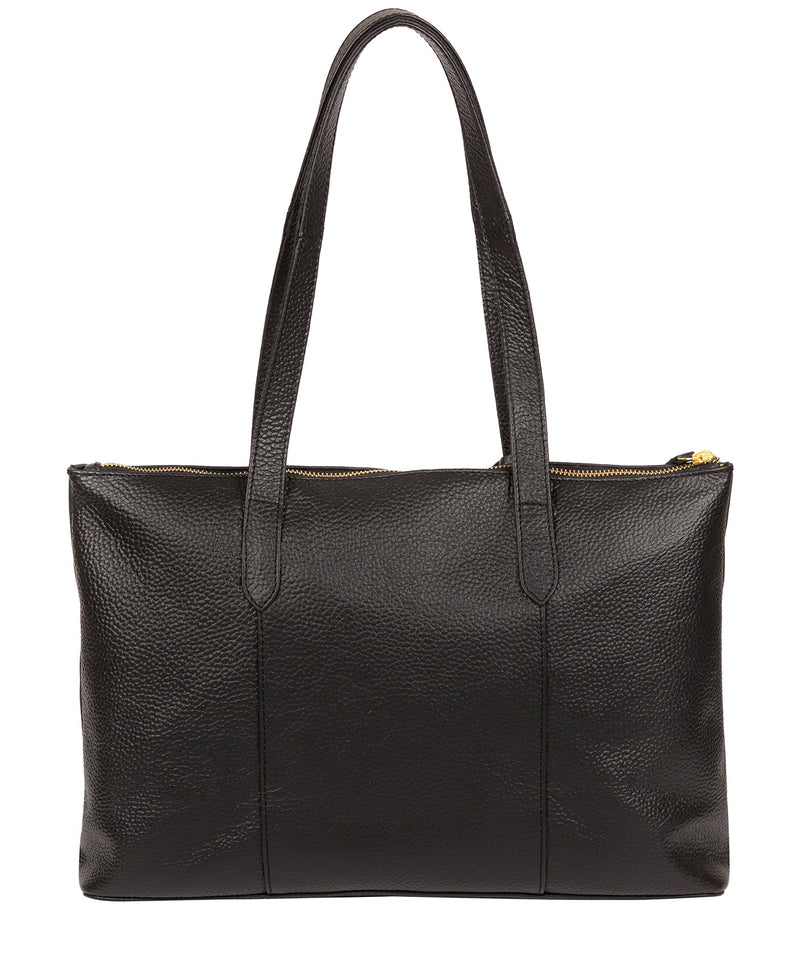 'Ombra' Black Leather Tote Bag image 3