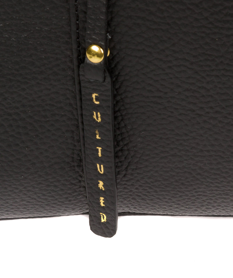 'Ombra' Black Leather Tote Bag Pure Luxuries London