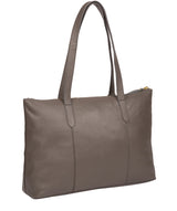 'Ombra' Silver Grey Leather Tote Bag Pure Luxuries London