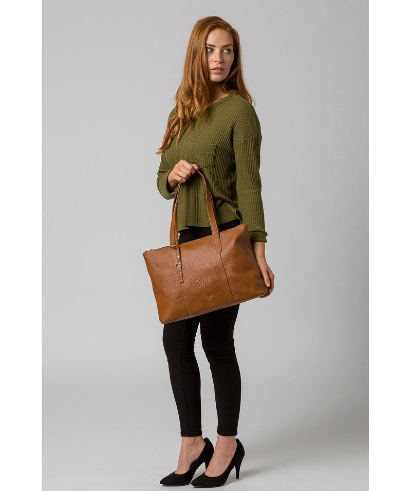 'Ombra' Tan Leather Tote Bag Pure Luxuries London