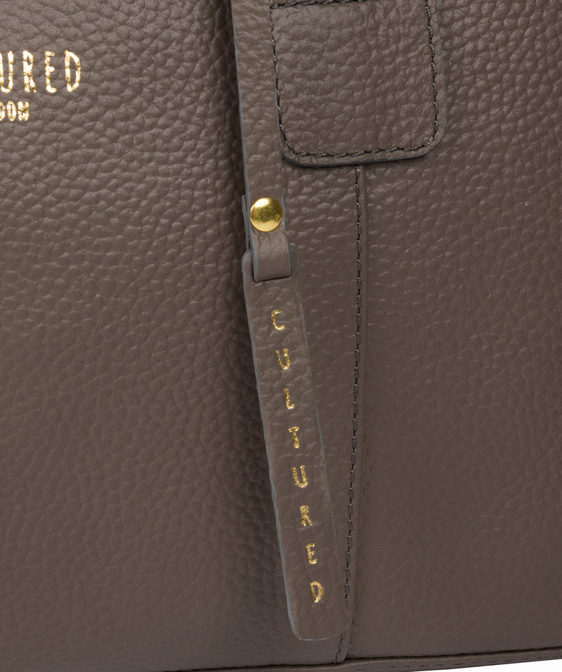 'Johanson' Silver Grey Leather Handbag Pure Luxuries London