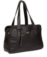'Sabrina' Black Leather Handbag Pure Luxuries London
