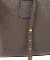 'Saldana' Silver Grey Leather Handbag Pure Luxuries London