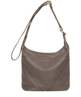 'Olsen' Silver Grey Leather Shoulder Bag image 3