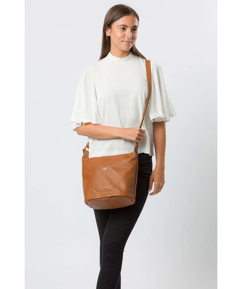 'Olsen' Tan Leather Shoulder Bag image 2