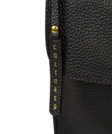 'Karina' Black Leather Cross Body Bag image 6