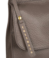 'Karina' Silver Grey Leather Cross Body Bag Pure Luxuries London