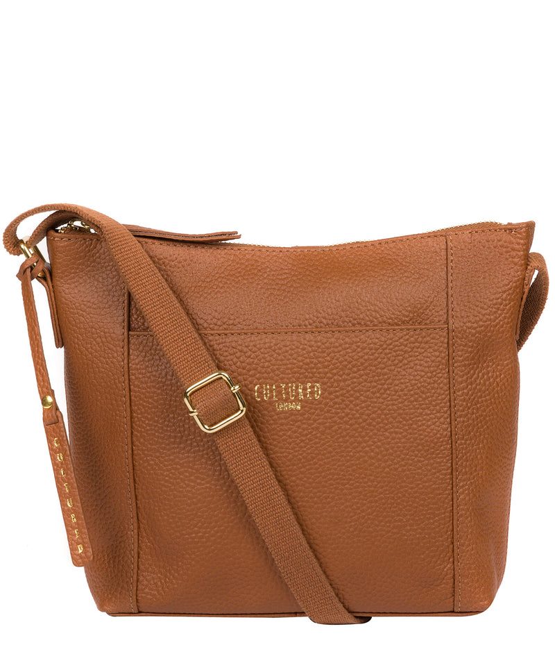 'Jenny' Tan Leather Cross Body Bag image 1