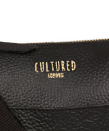 'Celia' Black Leather Cross Body Bag image 6