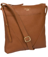 'Celia' Tan Leather Cross Body Bag Pure Luxuries London