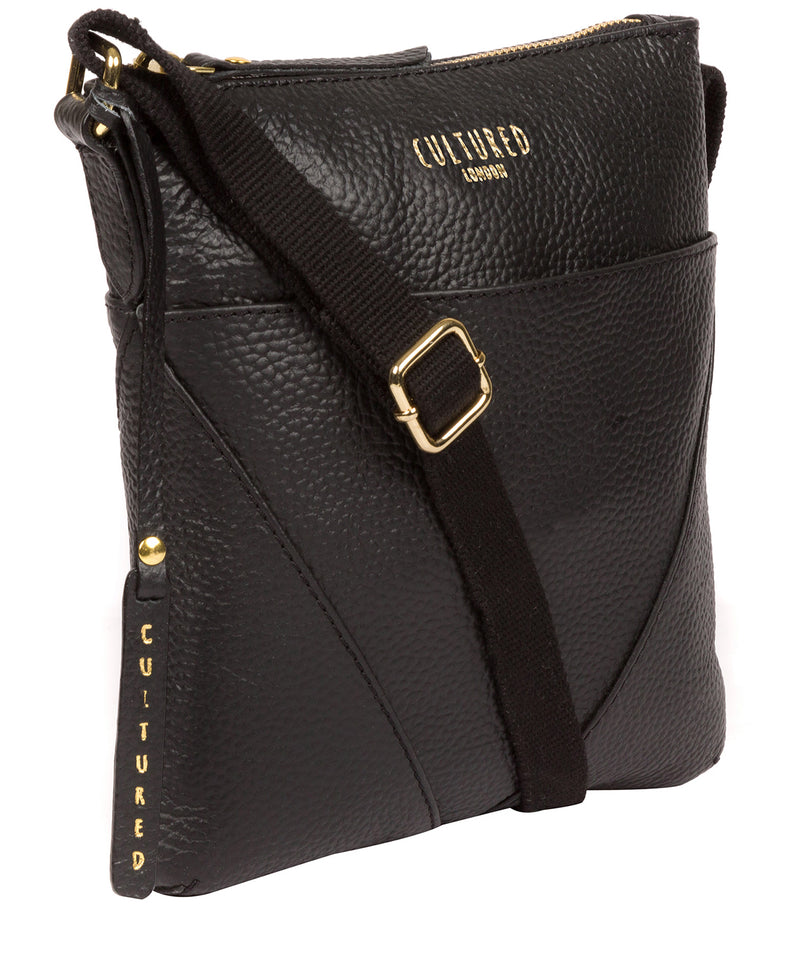 'Rebecca' Black Leather Cross Body Bag image 5