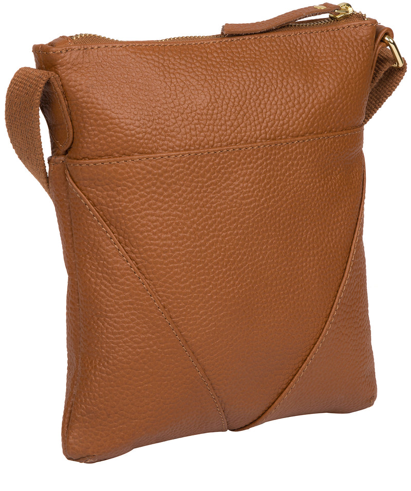 'Rebecca' Tan Leather Cross Body Bag image 3