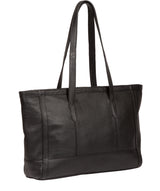 'Silvana' Black Leather Tote Bag image 3