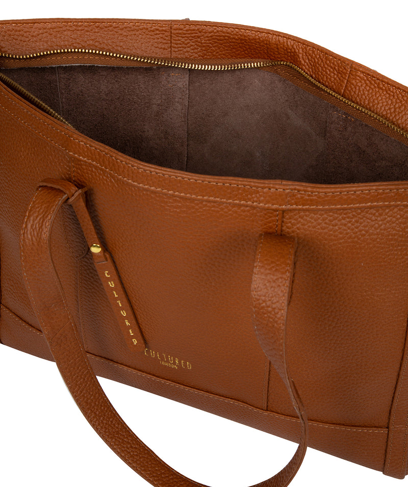 'Silvana' Tan Leather Tote Bag Pure Luxuries London