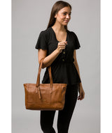 'Silvana' Tan Leather Tote Bag image 2
