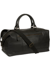 'Harbour' Black Leather Holdall Pure Luxuries London