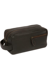 'Cove' Brown Leather Washbag image 6