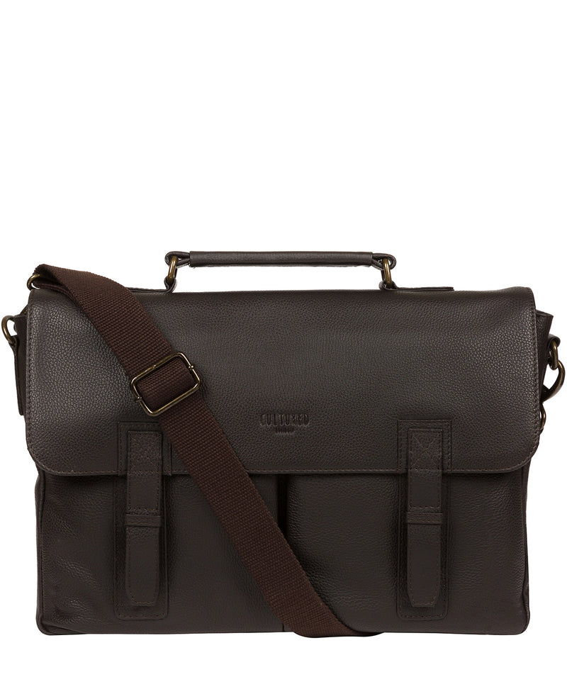 'Mast' Brown Leather Work Bag Pure Luxuries London