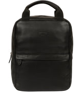 'Alps' Black Leather Backpack image 1