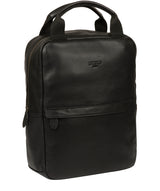 'Alps' Black Leather Backpack image 6