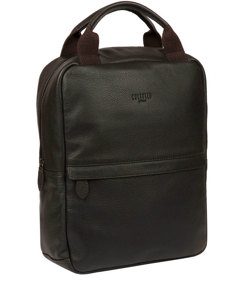 'Alps' Brown Leather Backpack image 6