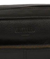'Reggie' Black Leather Washbag image 5