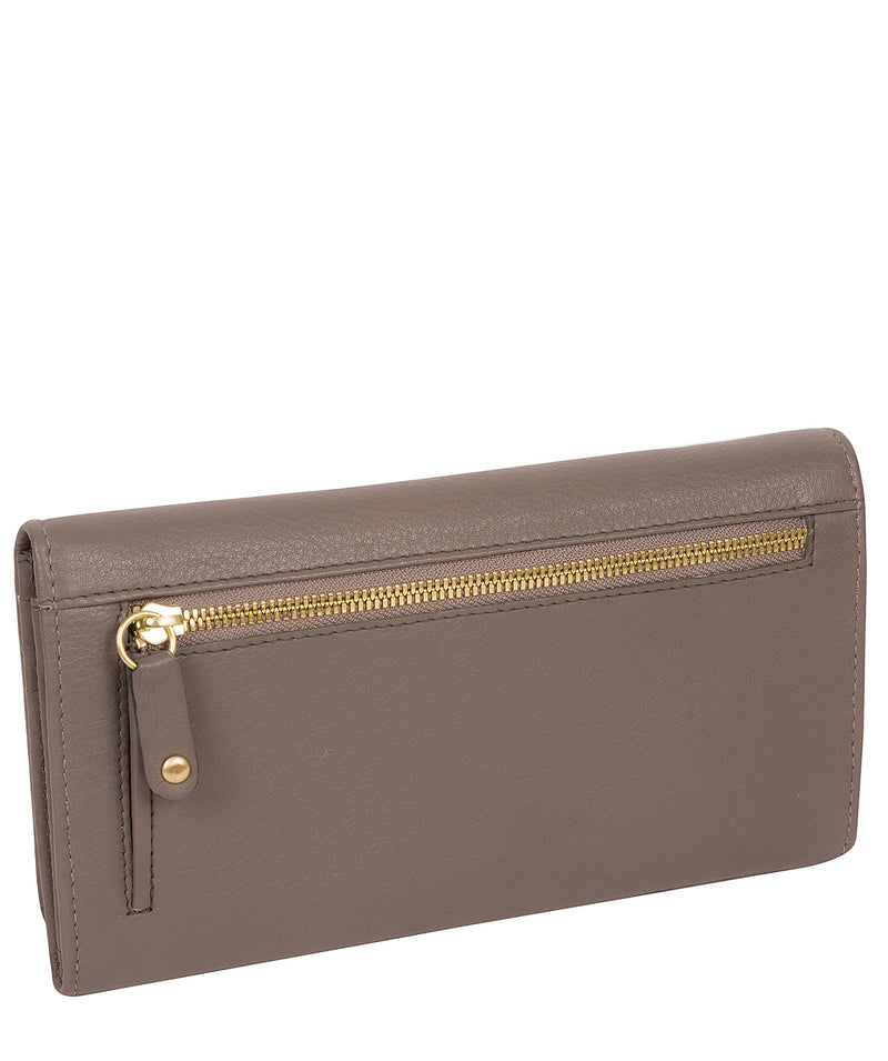 'Harlow' Elephant Grey Leather Purse Pure Luxuries London