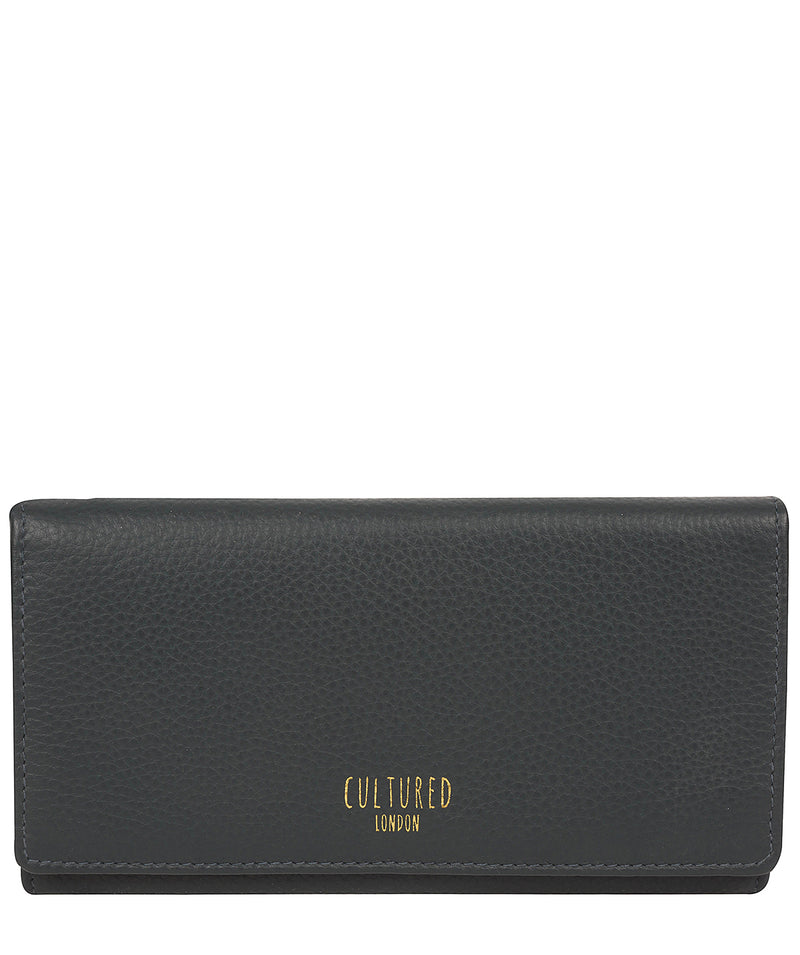 'Harlow' Navy Leather Purse