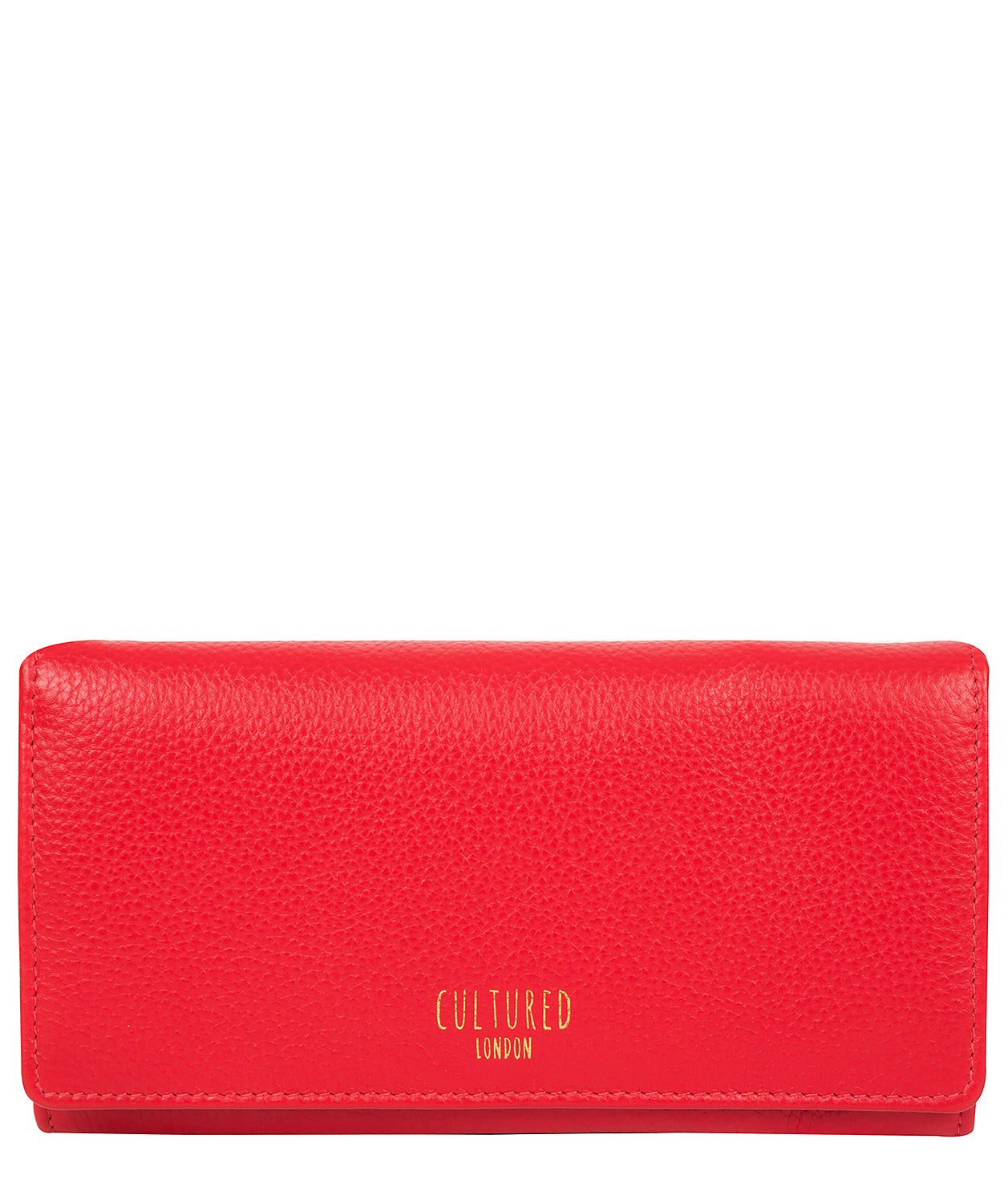 Red Leather Coin Holder Purse 'Harlow' by Cultured London – Pure ...
