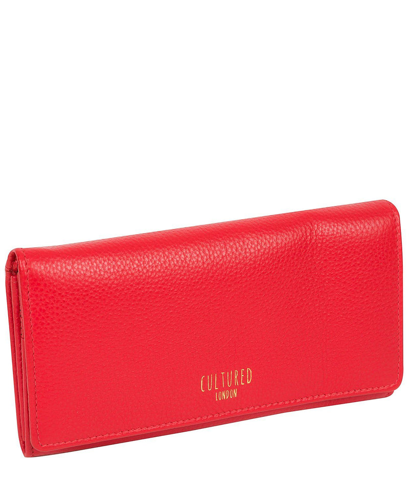 'Harlow' Royal Red Leather Purse Pure Luxuries London