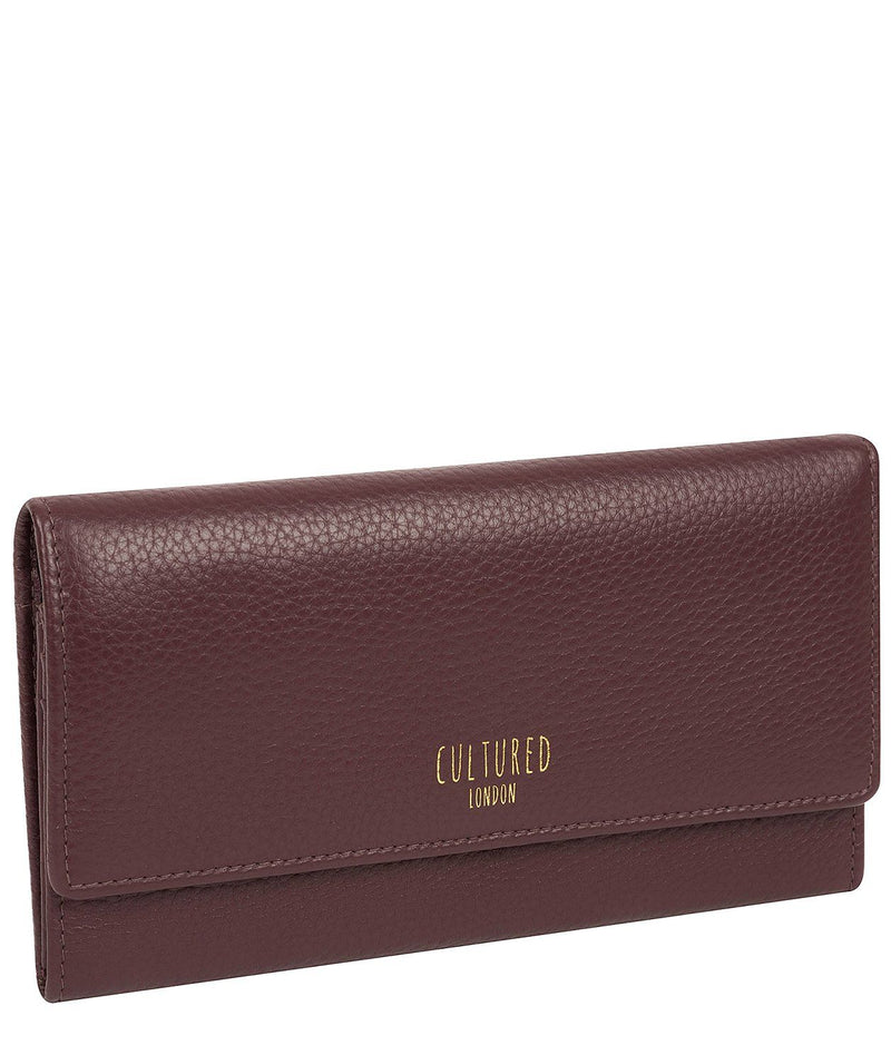 'Lorelei' Dark Burgundy Leather Purse Pure Luxuries London