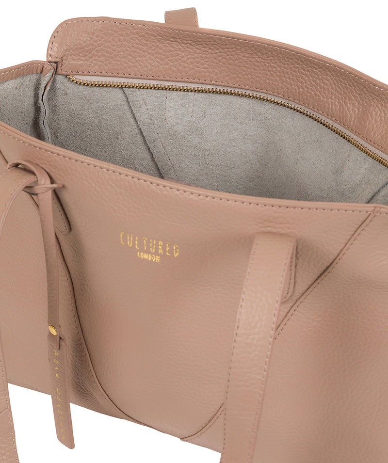 'Greta' Blush Pink Leather Shoulder Bag