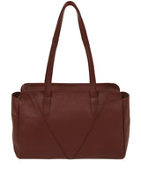 'Greta' Cognac Leather Shoulder Bag image 3