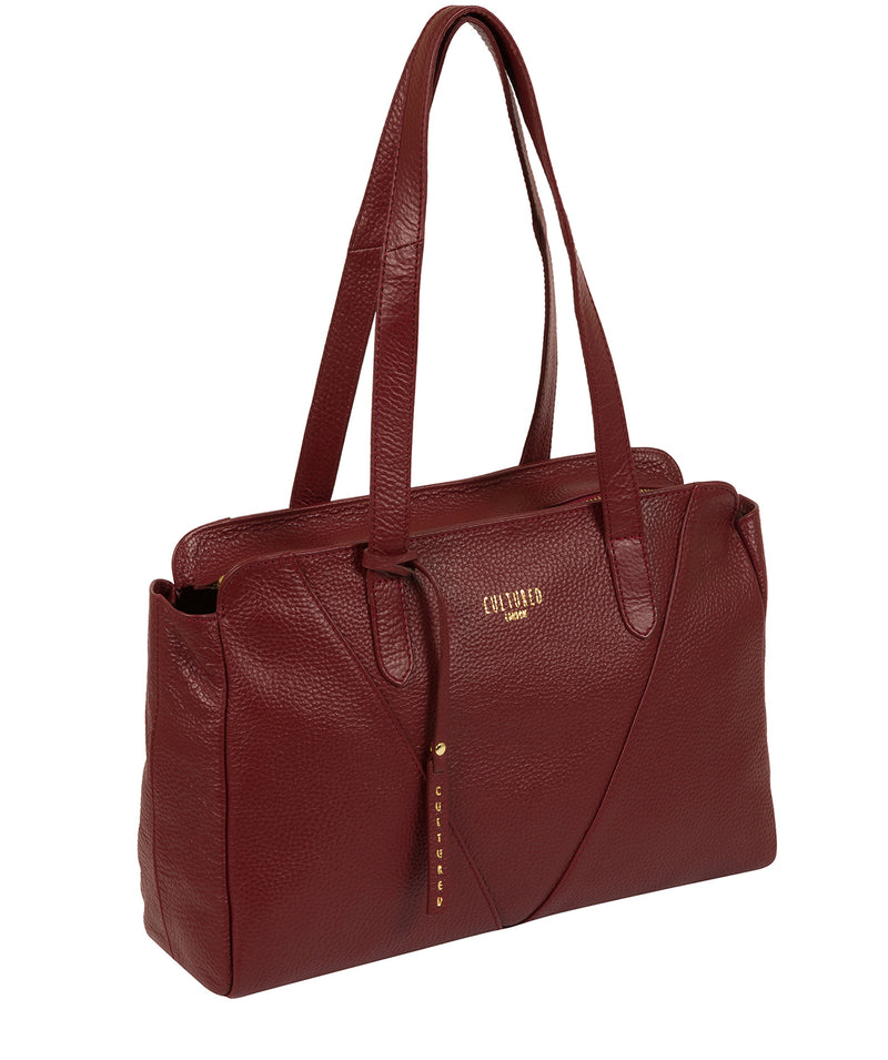 'Greta' Red Leather Shoulder Bag image 5