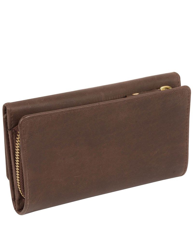 'Letitia' Vintage Brown Leather Purse Pure Luxuries London