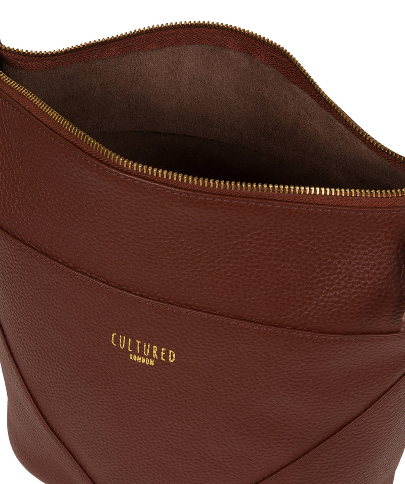 'Olsen' Cognac Leather Shoulder Bag