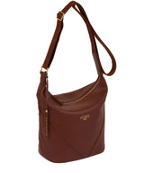 'Olsen' Cognac Leather Shoulder Bag