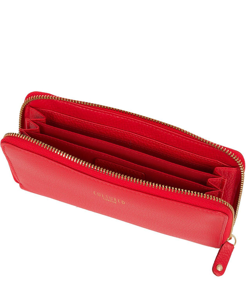 'Tabitha' Royal Red Leather Purse
