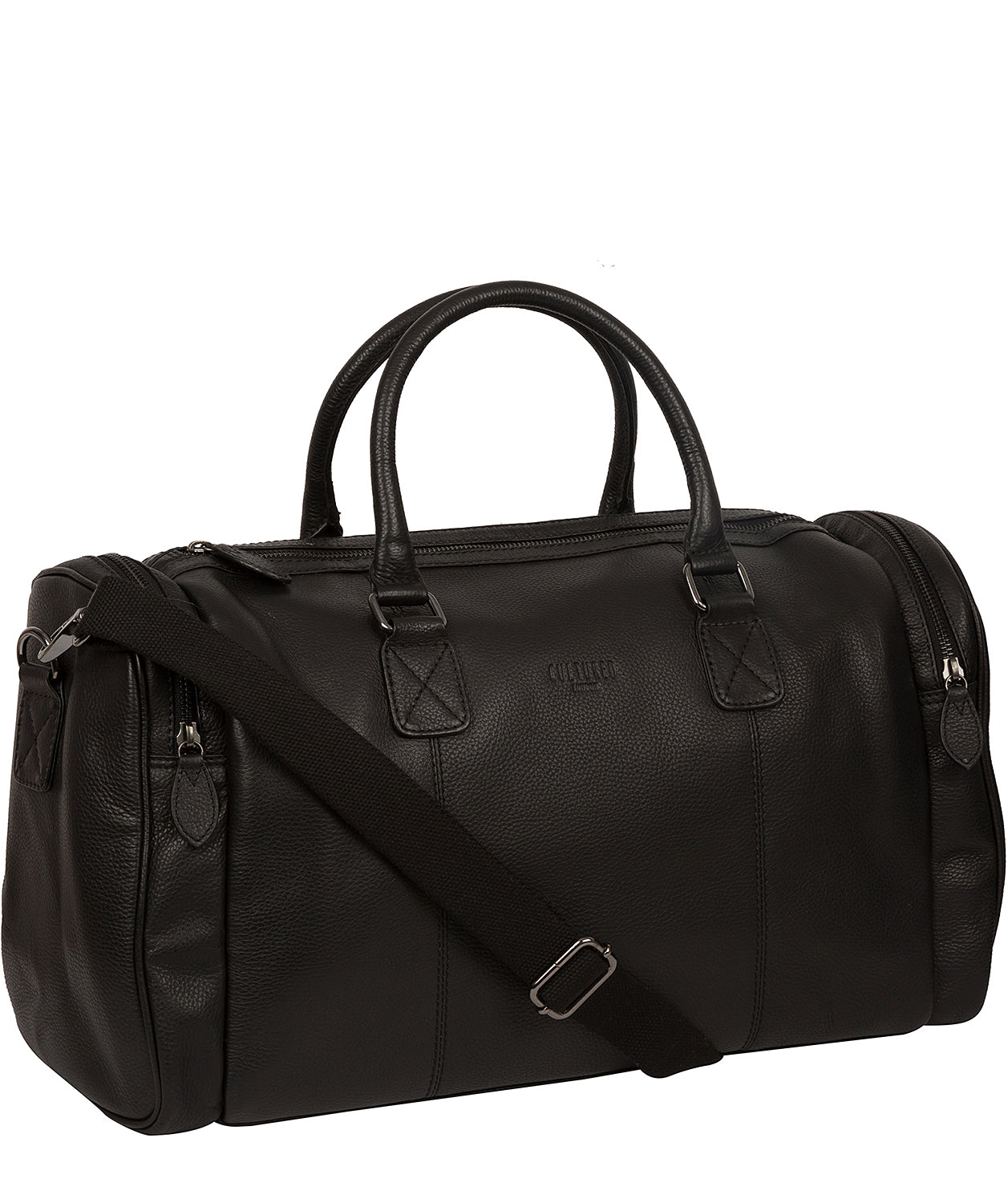 Black Leather Holdall 'Ocean' by Cultured London – Pure Luxuries London