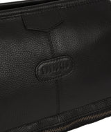 'Rudder' Black Leather Washbag