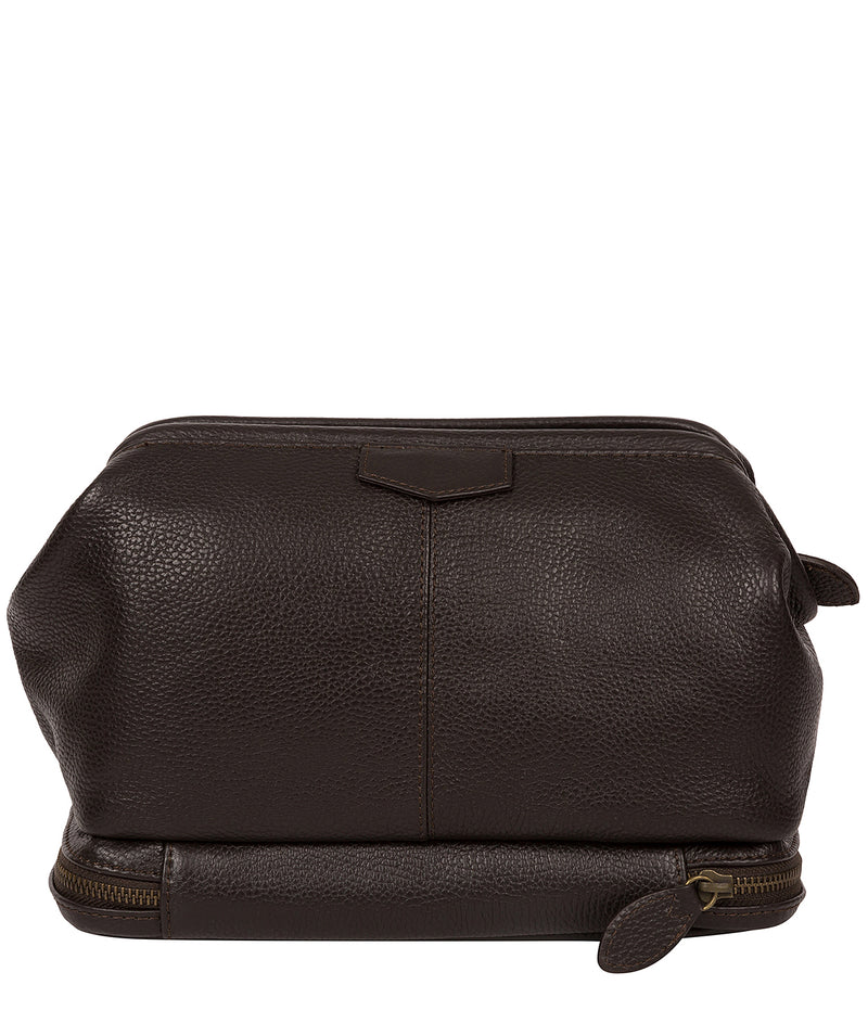 'Rudder' Brown Leather Washbag