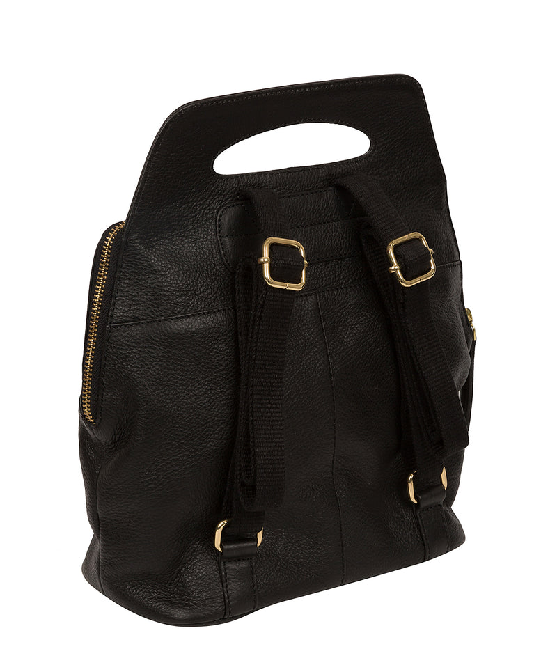 'Finsbury' Black Leather Backpack
