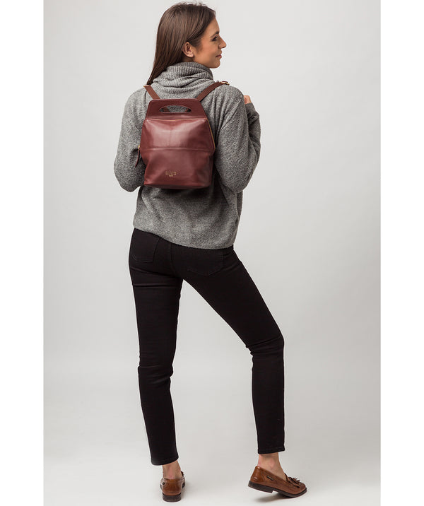 'Finsbury' Rich Chestnut Leather Backpack