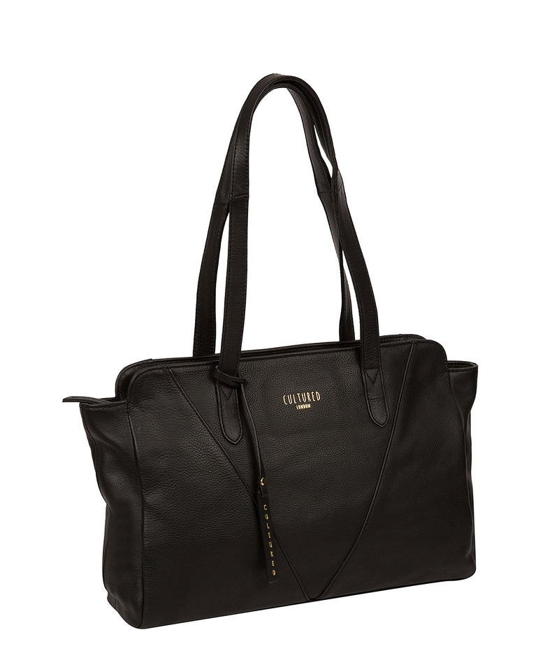 'Astoria' Black Leather Shoulder Bag