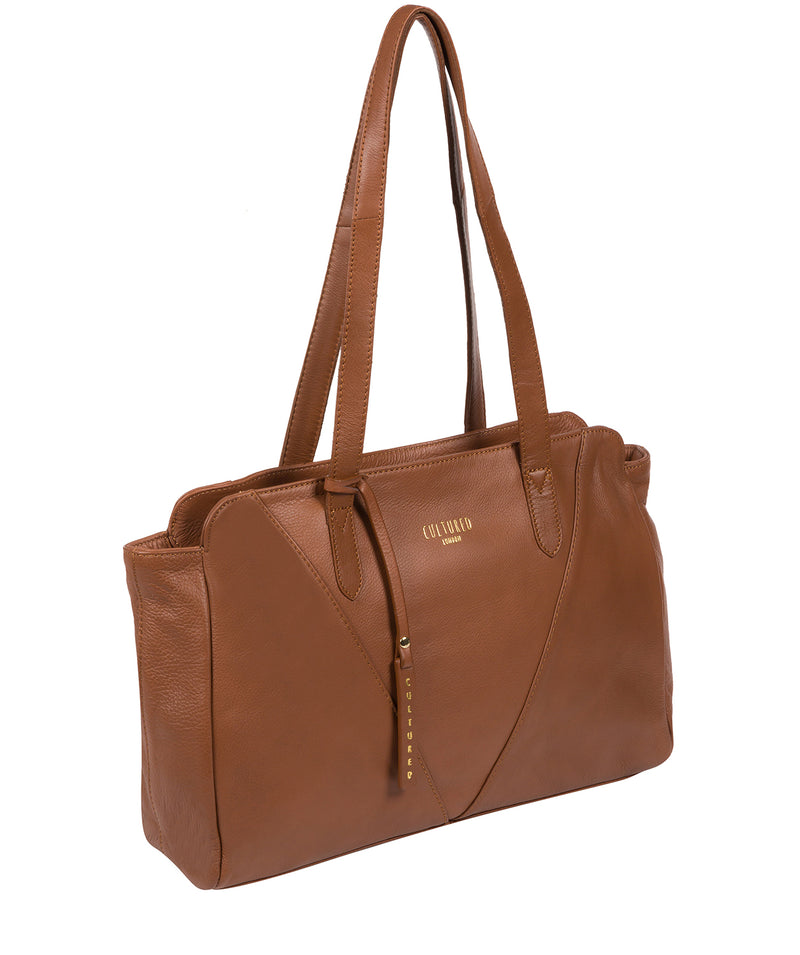Tan Leather Shoulder Bag 'Astoria' by Cultured London – Pure Luxuries ...
