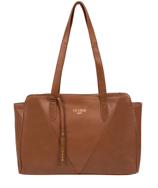 'Astoria' Dark Tan Leather Shoulder Bag