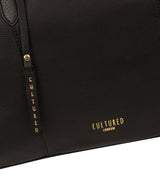 'Barbican' Black Leather Tote Bag
