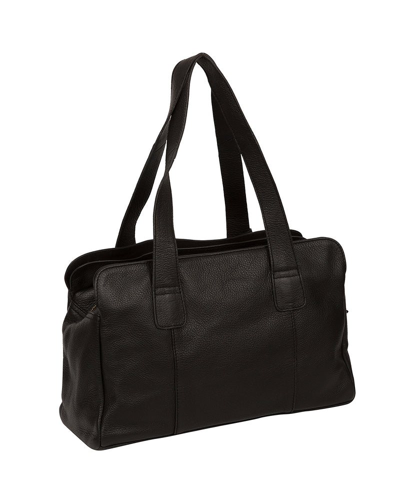 'Marquee' Black Leather Handbag