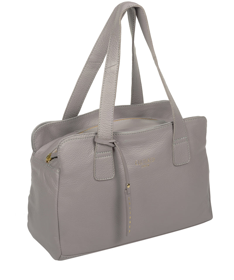 'Marquee' Grey Leather Handbag