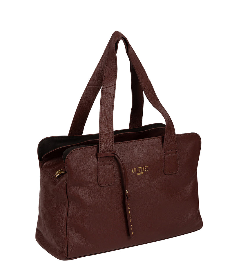 'Marquee' Rich Chestnut Leather Handbag